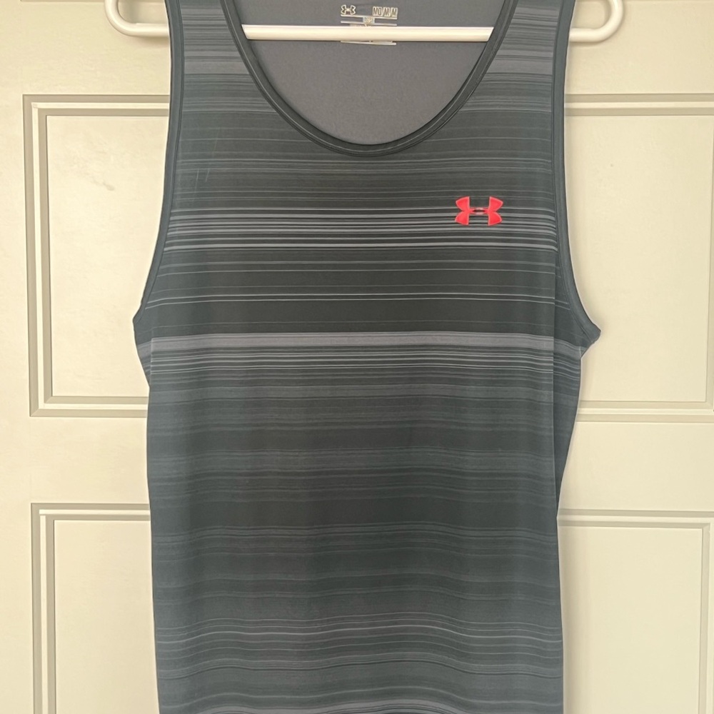 Under Armour (UA) Black & Red Striped Tank Top